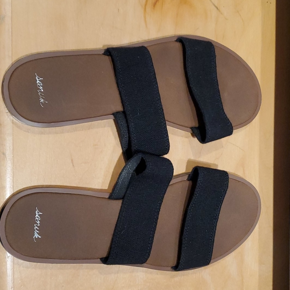 Sanuk slide on sandals women size 9